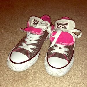 Converse sneakers- grey and pink